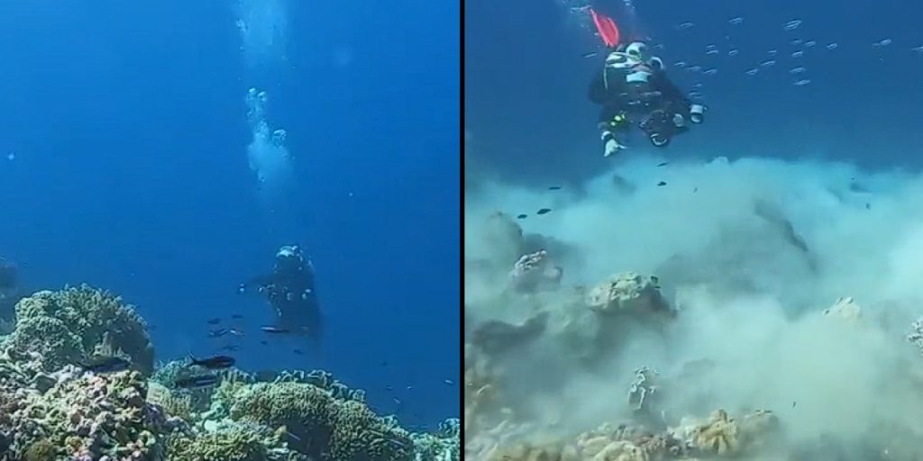 Erstaunliches Video zeigt, was bei einem Erdbeben unter Wasser passiert