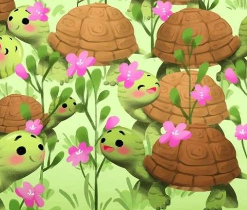 Können Sie innerhalb von 7 Sekunden eine Schnecke erkennen, die sich unter den Schildkröten im Bild versteckt? Testen Sie Ihre Sehkraft jetzt