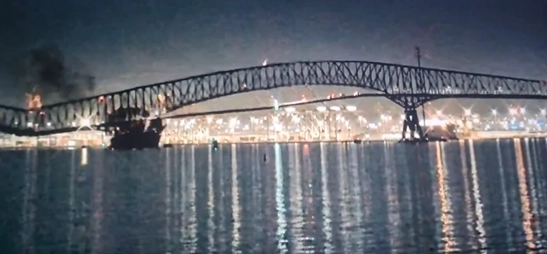 Eilmeldung: Große Brücke in Baltimore nach Kollision mit Schiff eingestürzt
