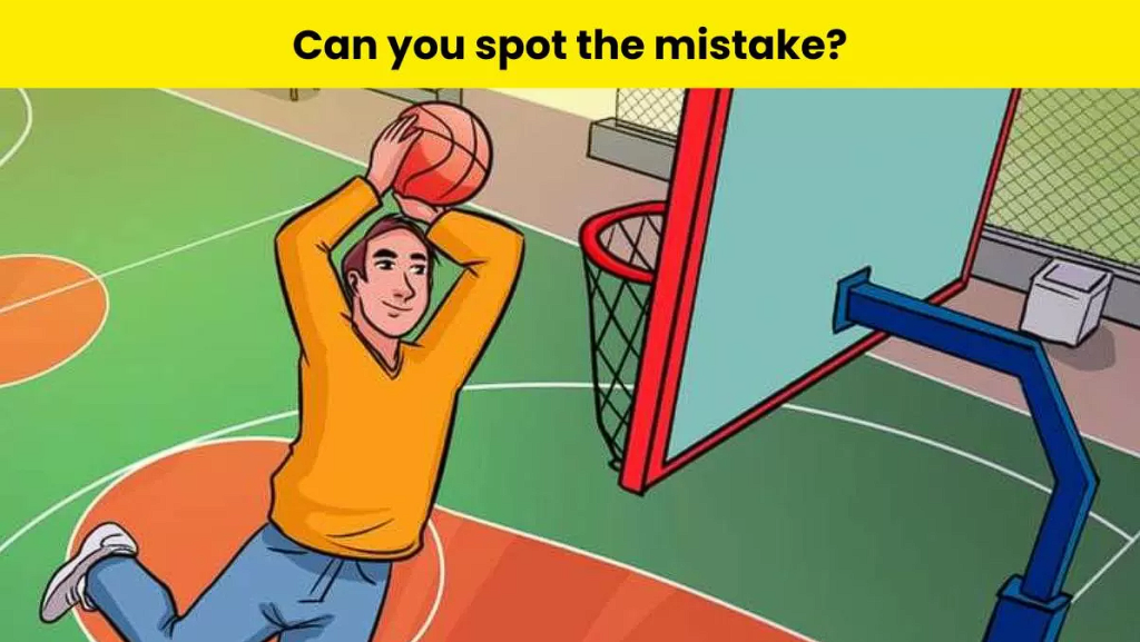 Nur die Klügsten können den Fehler im Basketballbild innerhalb von 15 Sekunden erkennen