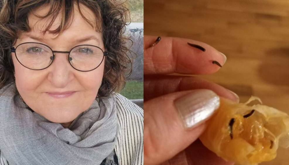 Ekelhafter Fund in einer Klementine: Heidi war kurz davor zu erbrechen