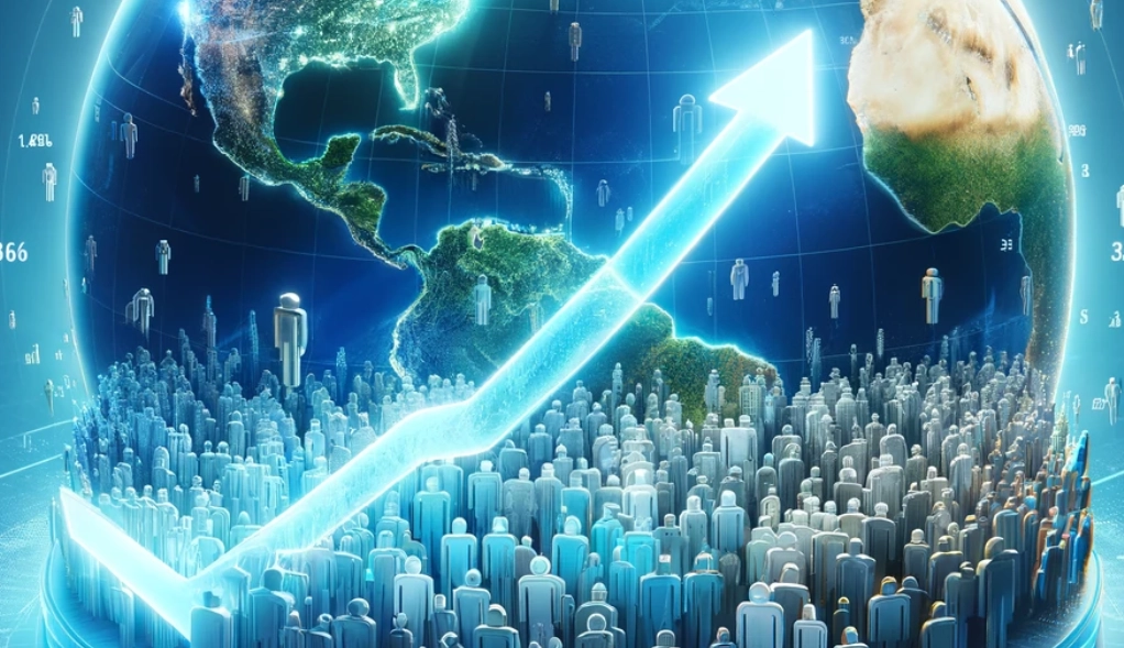 Wie stark ist die Weltbevölkerung im Jahr 2023 gewachsen?