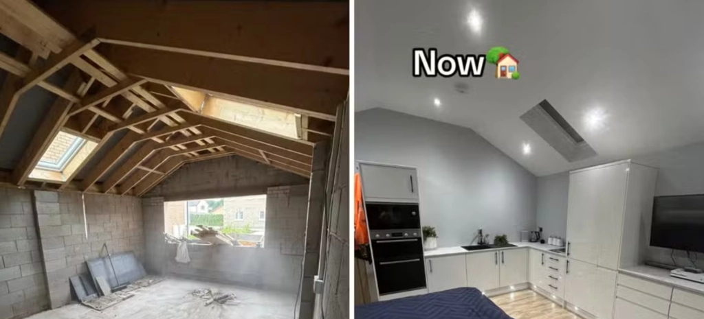 Junger Mann im Alter von nur 18 Jahren verwandelt Garage mit eigenen Händen in komplette Wohnung