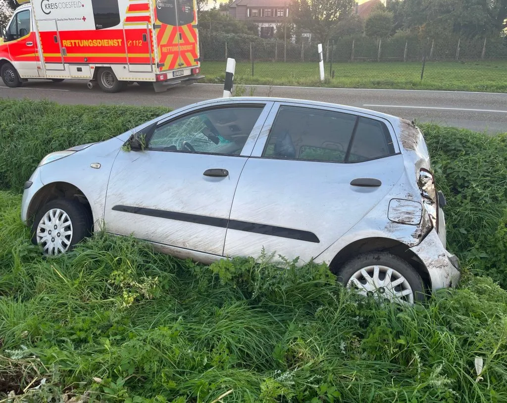 Unfall auf der K54: Pkw überschlägt sich nach Ausweichmanöver
