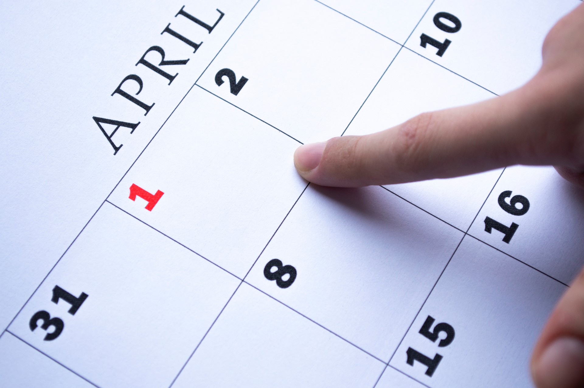 in wie vielen tagen ist der 1 april
